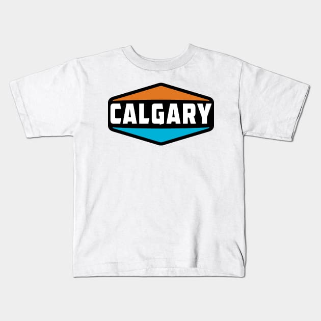 Calgary Alberta Canada Kids T-Shirt by heybert00